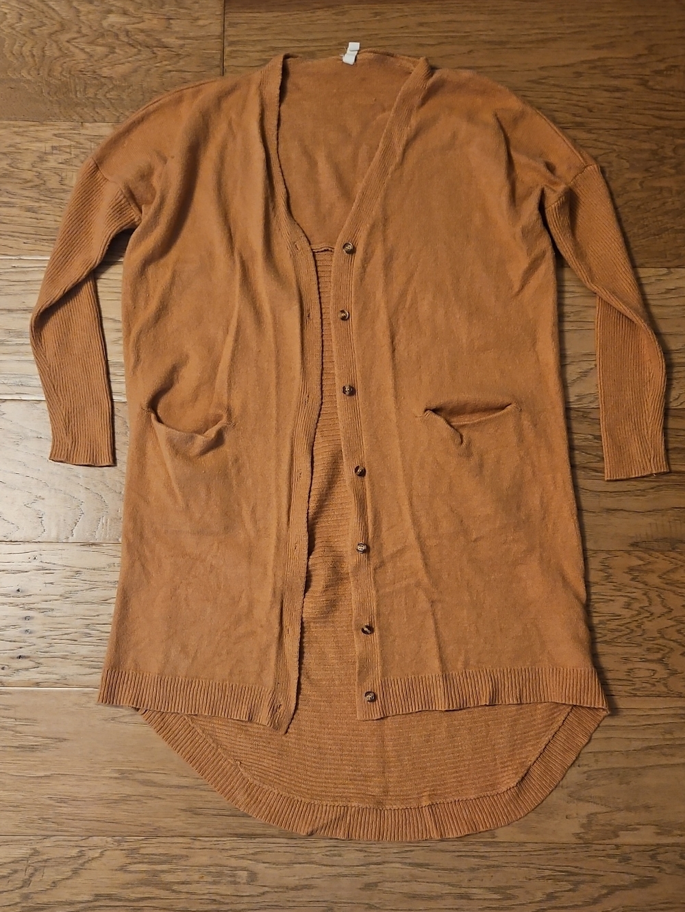 Wishlist Long Duster Cardigan Sweater Size S/M Golden Mustard Color